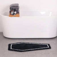 Coffin Gothic Halloween Bath Mat - Spooky Shaped Rug for Bathroom Decor - Flocked Bath Mat