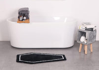 Coffin Gothic Halloween Bath Mat - Spooky Shaped Rug for Bathroom Decor - Flocked Bath Mat