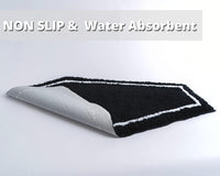 Coffin Gothic Halloween Bath Mat - Spooky Shaped Rug for Bathroom Decor - Flocked Bath Mat